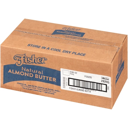 Fisher Fisher Natural Almond Butter 80 oz. Tub, PK2 P28205